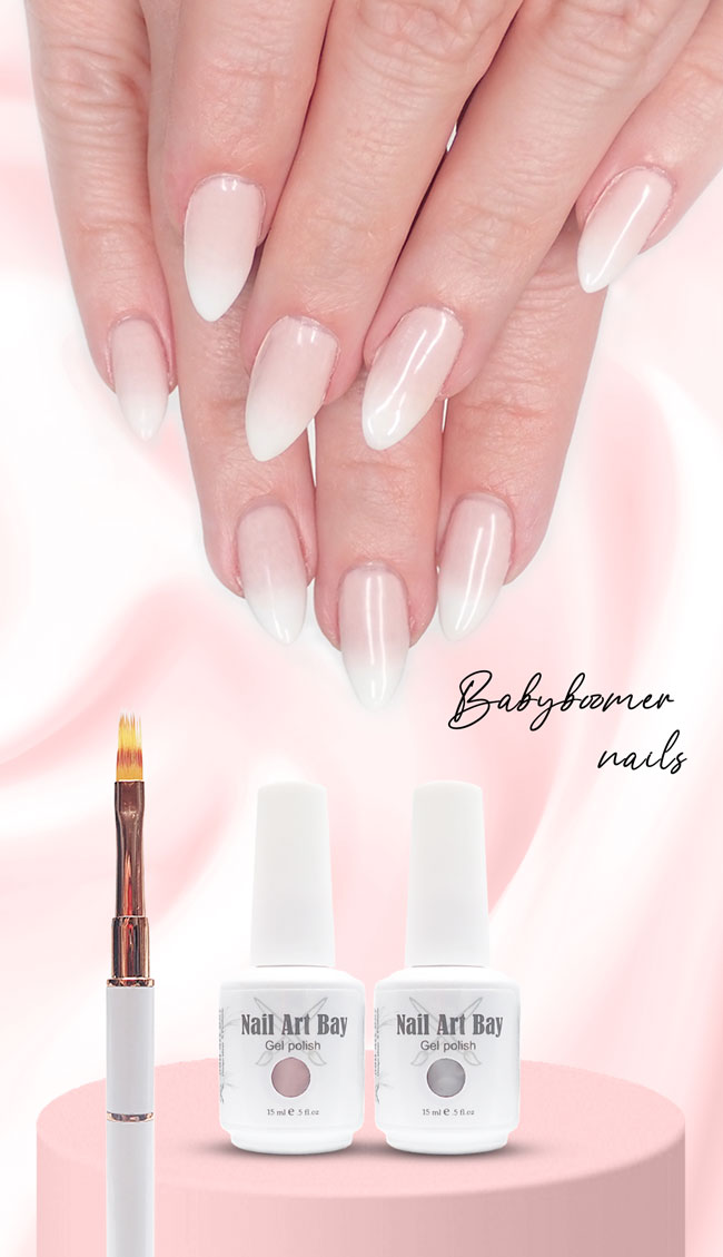 Mixing milky white gel, building a classic babyboomer nail | All about nail  design [Module III] Babyboomers with gels | eduBELLE - Online nails courses