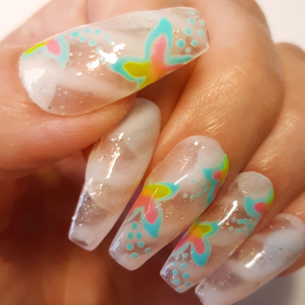 Charming Milky Nails with Butterflies: Nail Art Made&nbsp;Easy